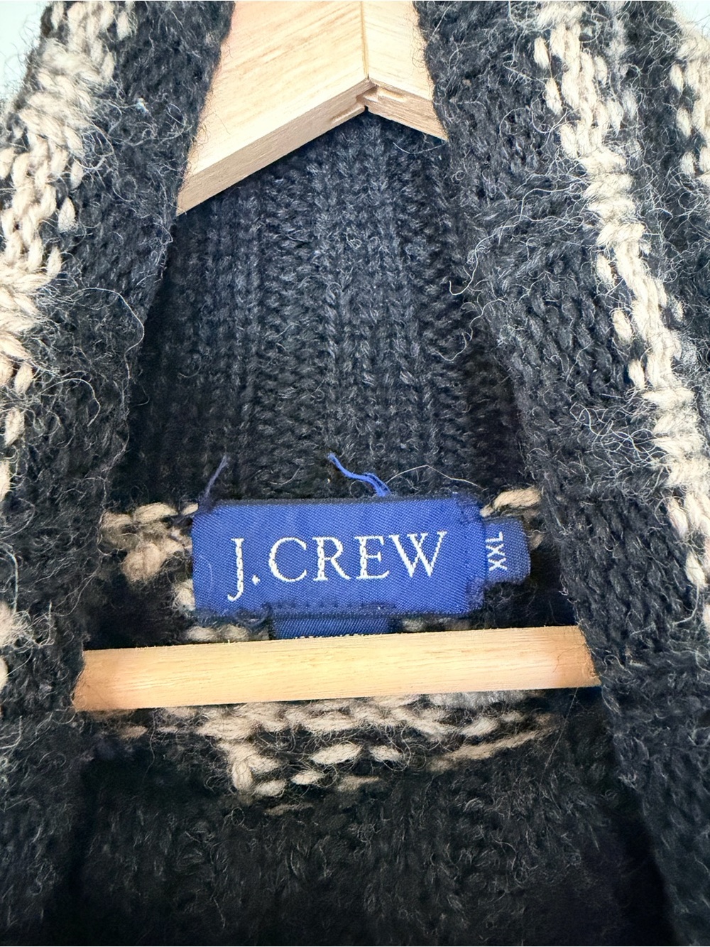 Vintage 90s J.Crew 100% Wool Nordic Snowflake Sweater - Picture 4 of 9